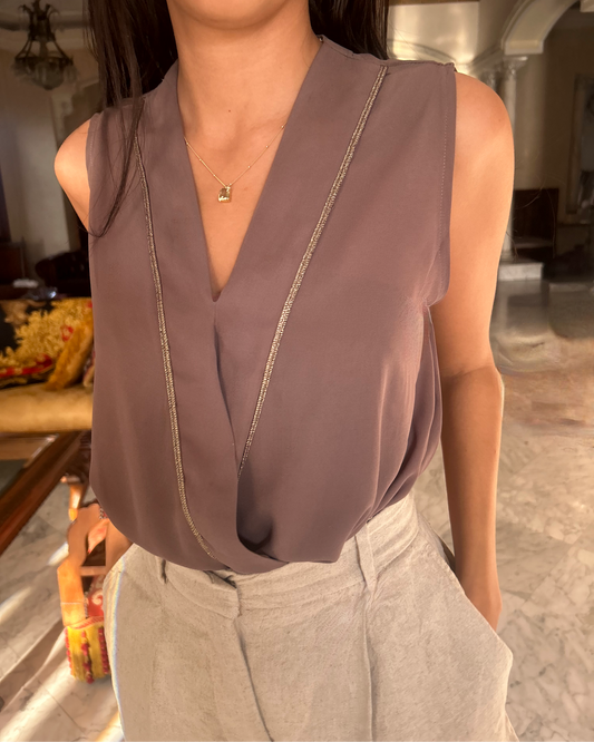 Blouse “MIRA” | Taupe Sablé