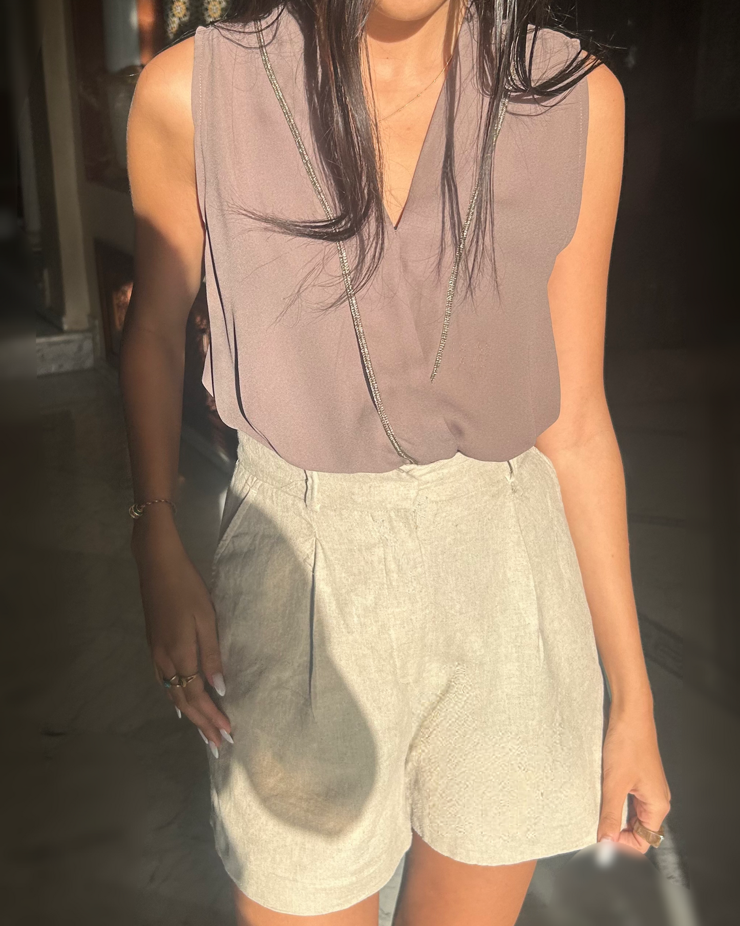 Blouse “MIRA” | Taupe Sablé